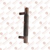 3.7 Inch Centers "Tahan" Pure Solid Brass Knurled T Bar Cabinet Pull/Handle